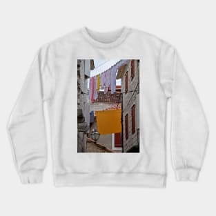 A Wash Day at Trogir. Croatia Crewneck Sweatshirt